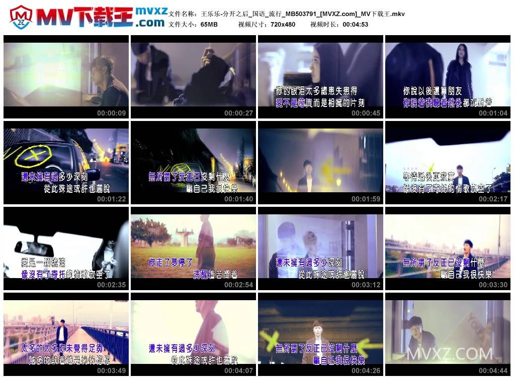 王乐乐-分开之后_国语_流行_MB503791